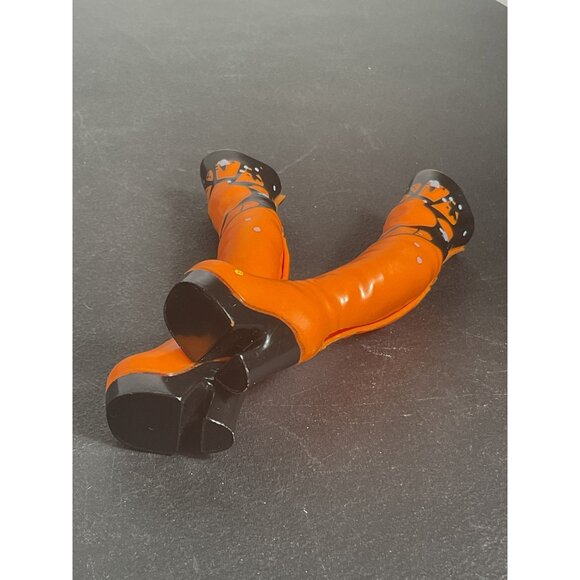 Rainbow High Doll Poppy Rown Orange & Black Knee-High Boots With Platform Heels - Picture 5 of 5